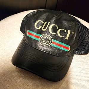 Gucci Leather Hat (Black)